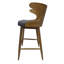 Tabourets de bar modernes rembourrés (gris anthracite et naturel, ensemble de 2)
