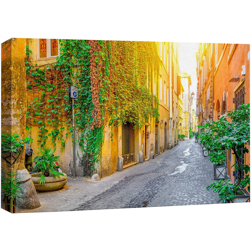 Floral, jardin botanique, village italien, nature sauvage, sur toile, H 32 po x l 48 po x P 1,5 po