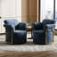 Fauteuil pivotant bleu à 360 degrés, conception luxueuse avec pieds en métal doré, rembourrage ergonomique, chaise longue d'une capacité de poids de 300 livres, structure, ressorts ensachés indépendants, convient au bureau-1567778142