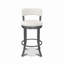 Tabouret pivotant Di Milan en tissu performance texturé avec finition thermolaquée à la main-244384910-244384911-244384883