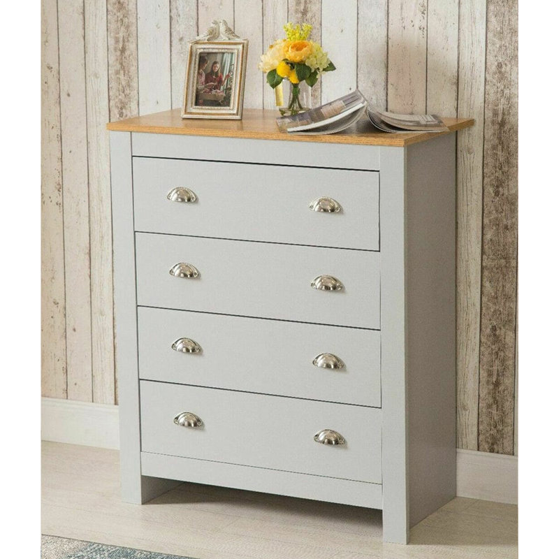 Amarelis 79cm W Chest of Drawers, Grey/Oak