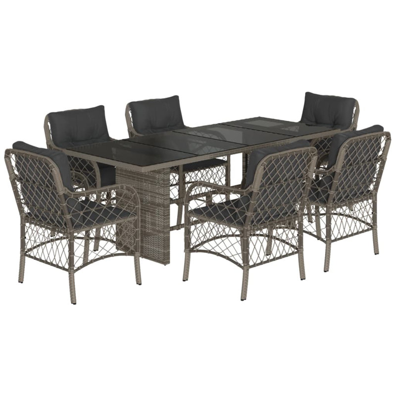  Garden Dining Set Grey