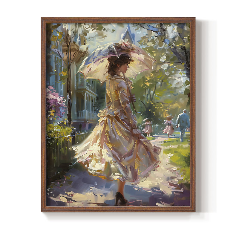 Reproduction encadrée WOMEN Series DCL XXII - bois massif, H 11 po x l 9 po, Noyer