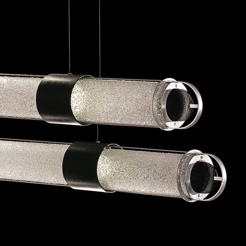 Bond 8 - Light LED Pendant, Black/Silver, Clear