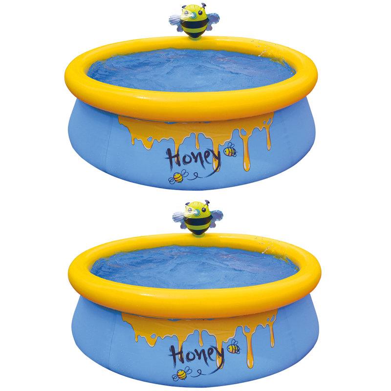 Plastic Round Inflatable Pool 10'' H x 12'' W x 12'' L