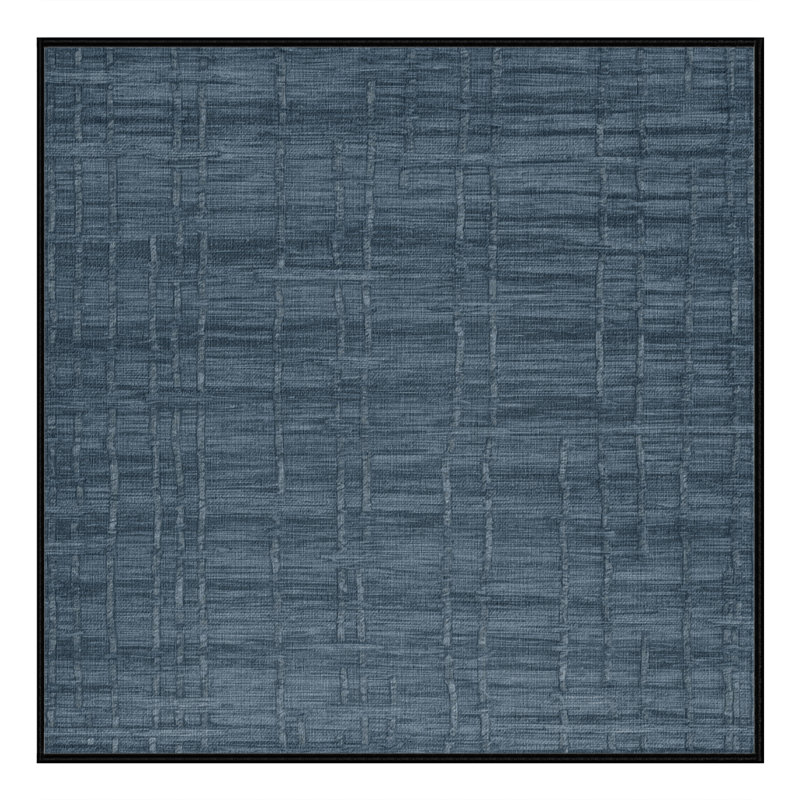 Machine Washable Abstract Gray Area Rug, Square 6'