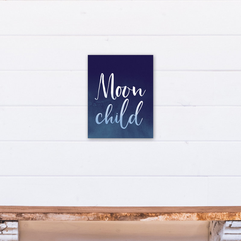 Art sur toile lune enfant Brady, H 14 po x l 11 po x P 1,25 po