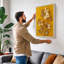 Golden Arrangement Botanical - Wrapped Canvas-49341202-49341205