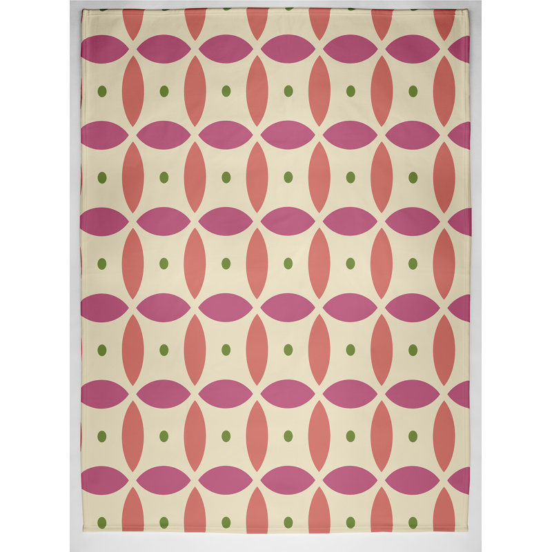 Tova Geometric Blanket, Purple/Orange