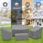 Housses pour meubles d'extérieur imperméables 4 pièces pour ensemble de meubles de patio-379660362