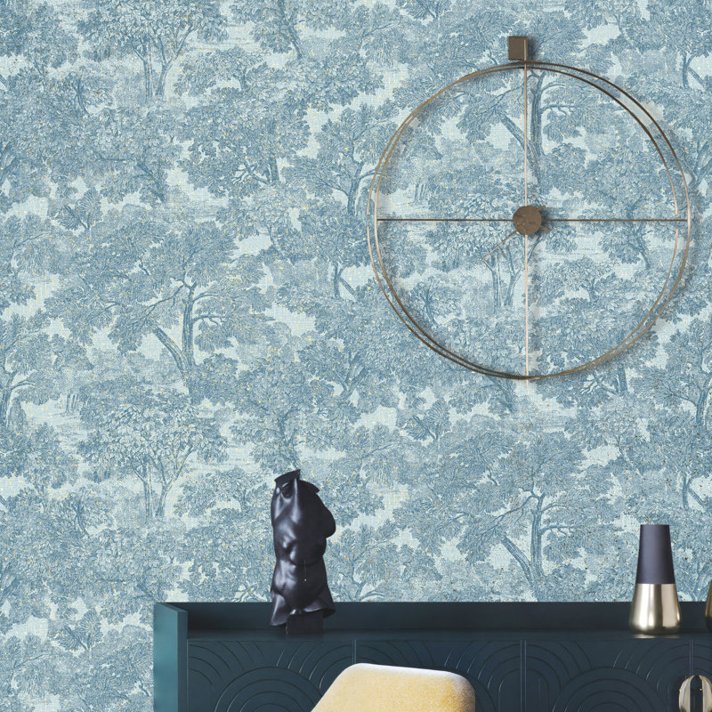 Rouleau de toile Dense Tree, Bleu