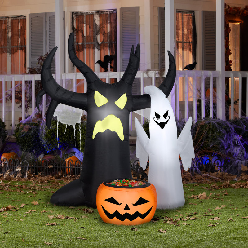 Airblown Inflatable Haunted Tree With Candy Bowl