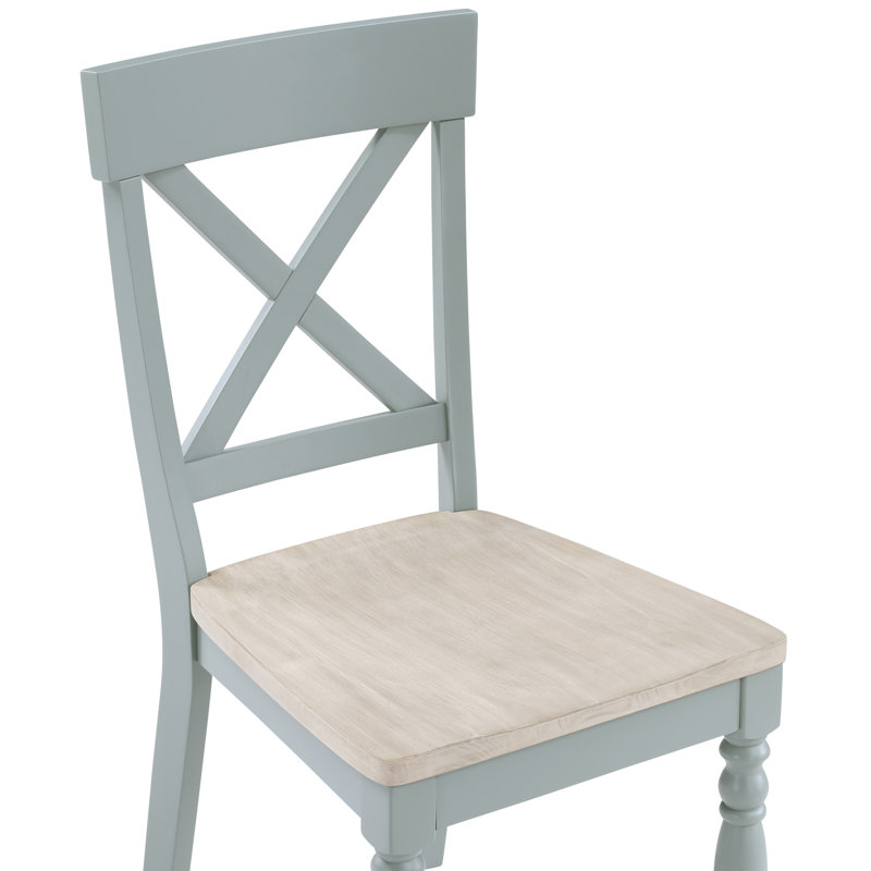 Darcy Solid Wood Side Chair, Mint Green