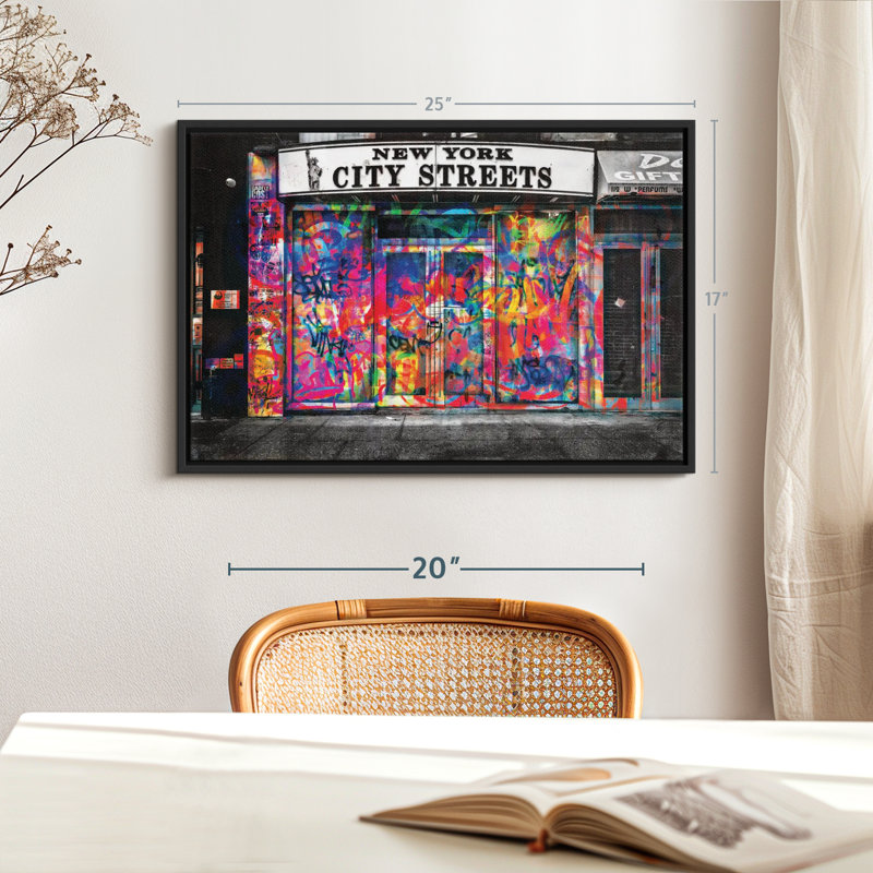 «Colorful NYC Streets», reproduction sur toile, H 17 po x l 25 po