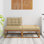 158 cm W Solid Wood Patio Corner Sofa