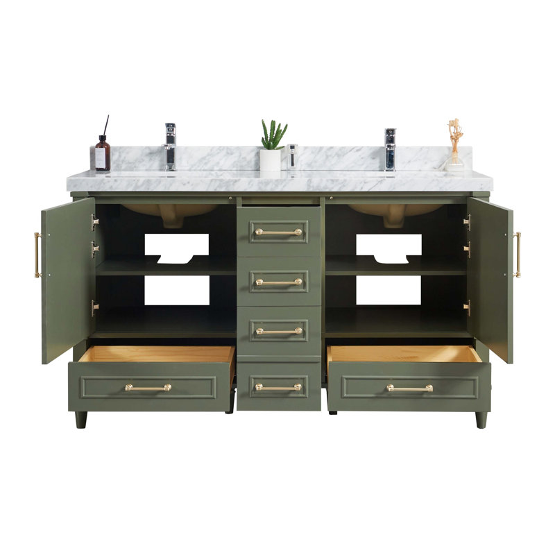 Ensemble de meuble-lavabo double 60 po Flavell