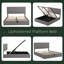 Lit plateforme tapissier avec système de rangement hydraulique-872575378-872575377