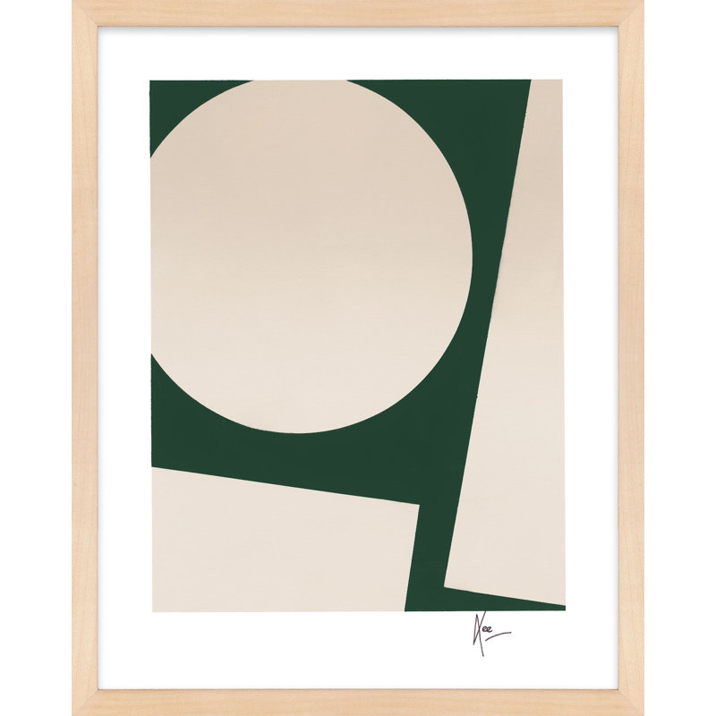 «You & Me In Green 2» par Lee Lessem - Art mural encadré, H 20 po x l 14 po x P 1,25 po, Brun