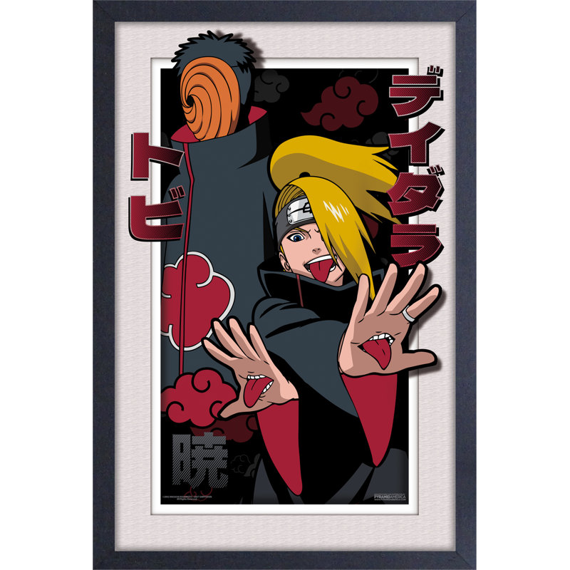 Naruto-Deidara and Tobi 11 x 17 sous plexi, affiche encadrée