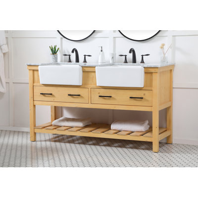 Ensemble de meuble-lavabo double 60 po Pelaghia