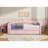 Twin XL Size Upholstery Daybed with Trundle and LED Light-1777746758