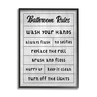 " Bathroom Rules Checklist " by CAD Designs