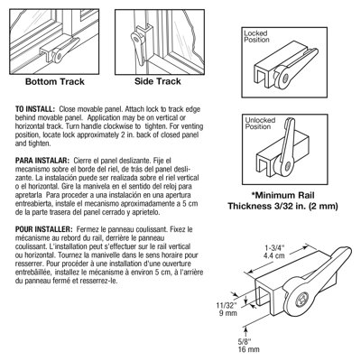Extruded Aluminum, White, Cam Action Lock