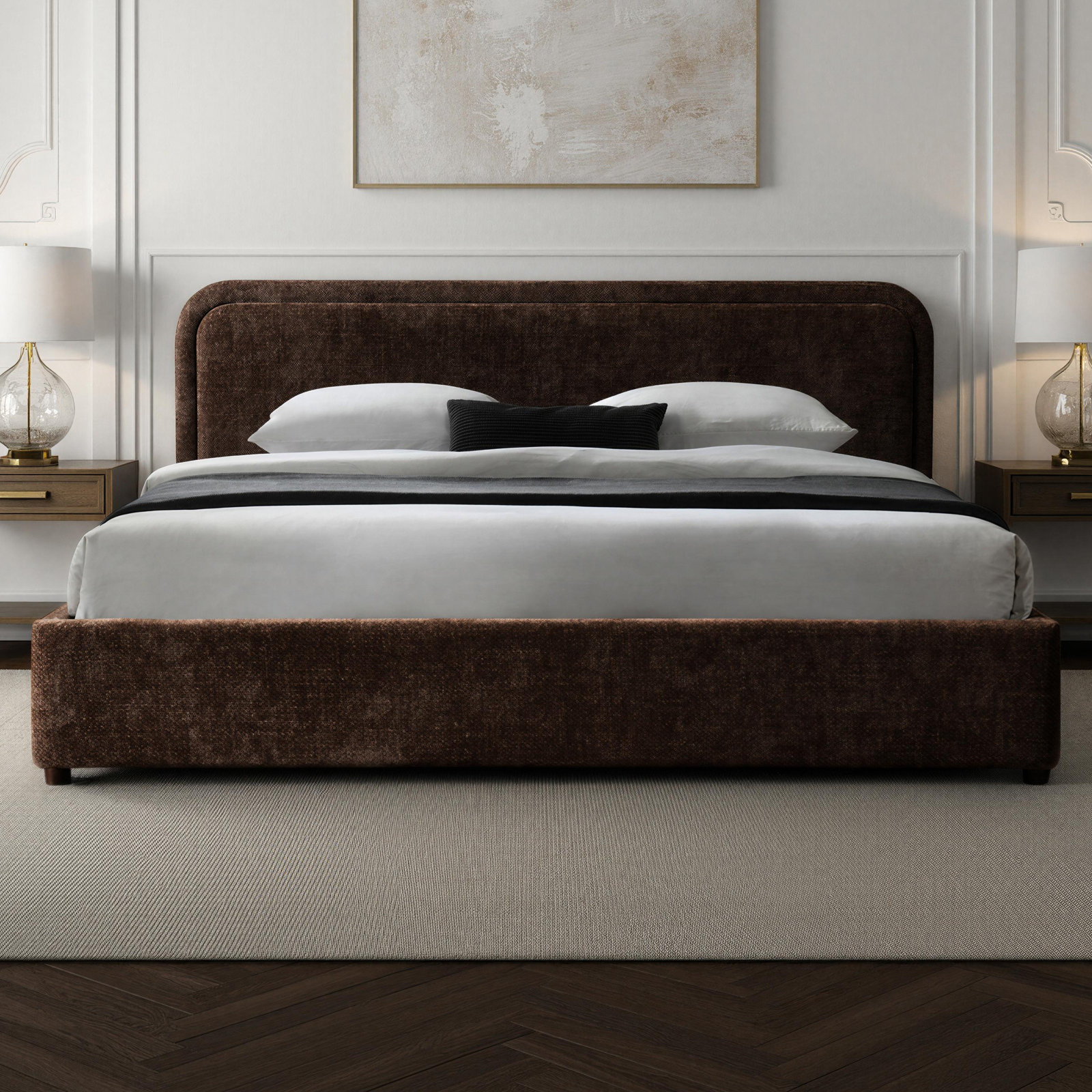 Baneza Platform Bed, King, Brown