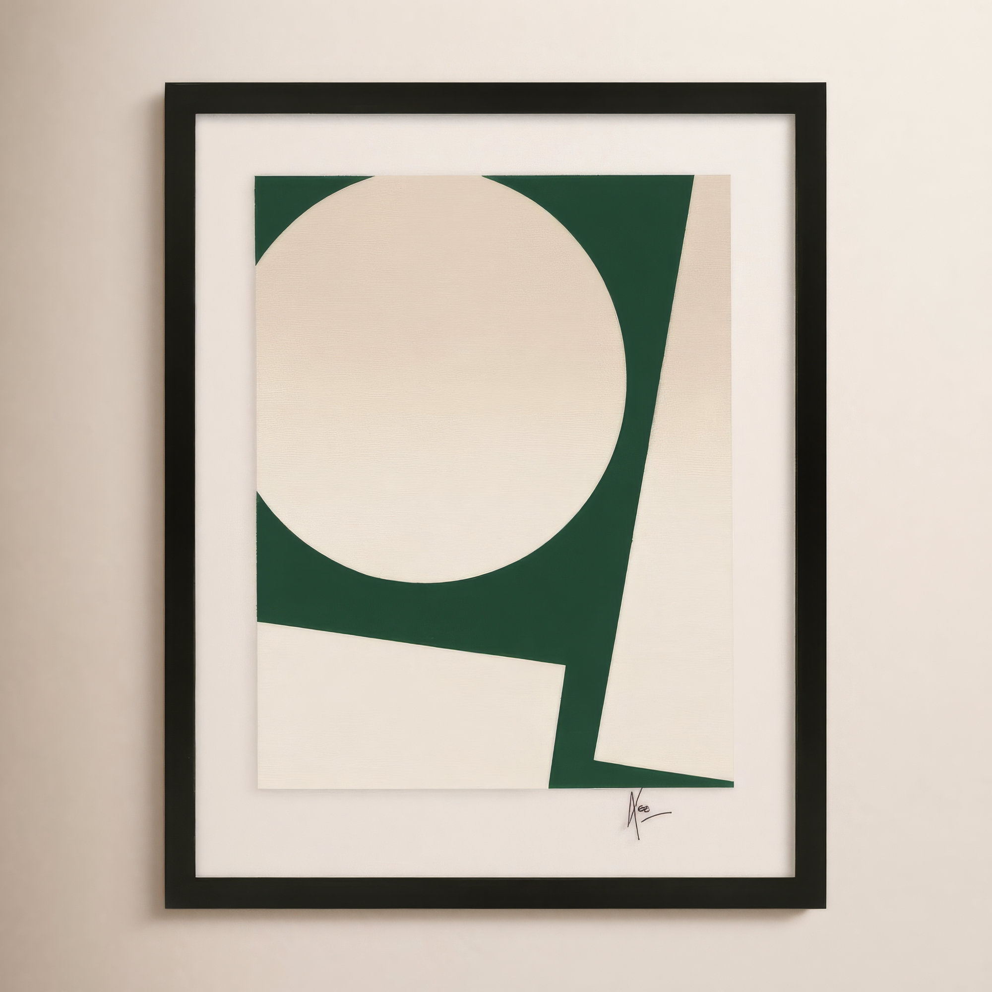 You & Me In Green 2 by Lee Lessem, Black, 30" H x 21" W x 1.25" D