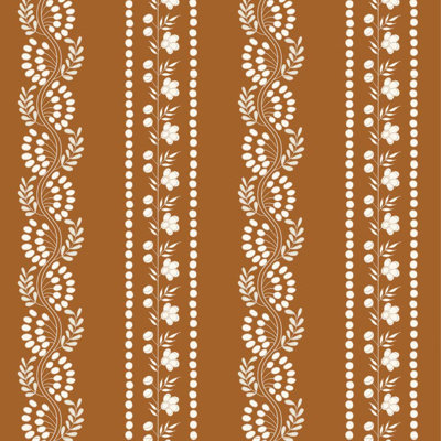 Lady Charlotte Botanic Stripe 10' L x 24" W Peel and Stick Wallpaper Roll