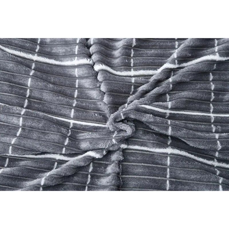 Polyester Striped Bedspread with Pillowcases, King Bedspread + 2 Standard Pillowcases