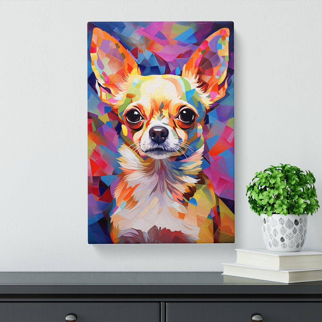 Chihuahua Orphism No.3 - Wrapped Canvas