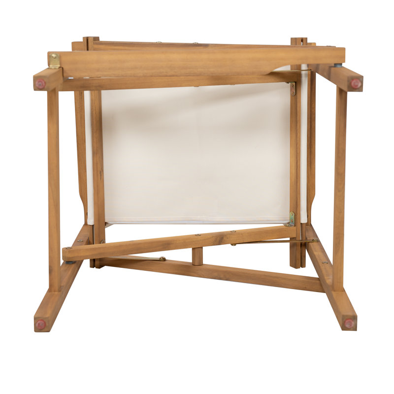 Joseph Patio 25.75” Seat Height Folding Acacia Wood Counter Stools