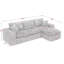 Canapé modulaire moderne de 107 po avec méridienne réversible Boucle-1061656038