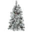 Arbre de Noël artificiel de 4 pi avec 170 pointes de branches, 120 lumières chaudes et un mélange de Pe pour créer un arbre floqué de neige dans une atmosphère joyeuse, mélange et attrait festif