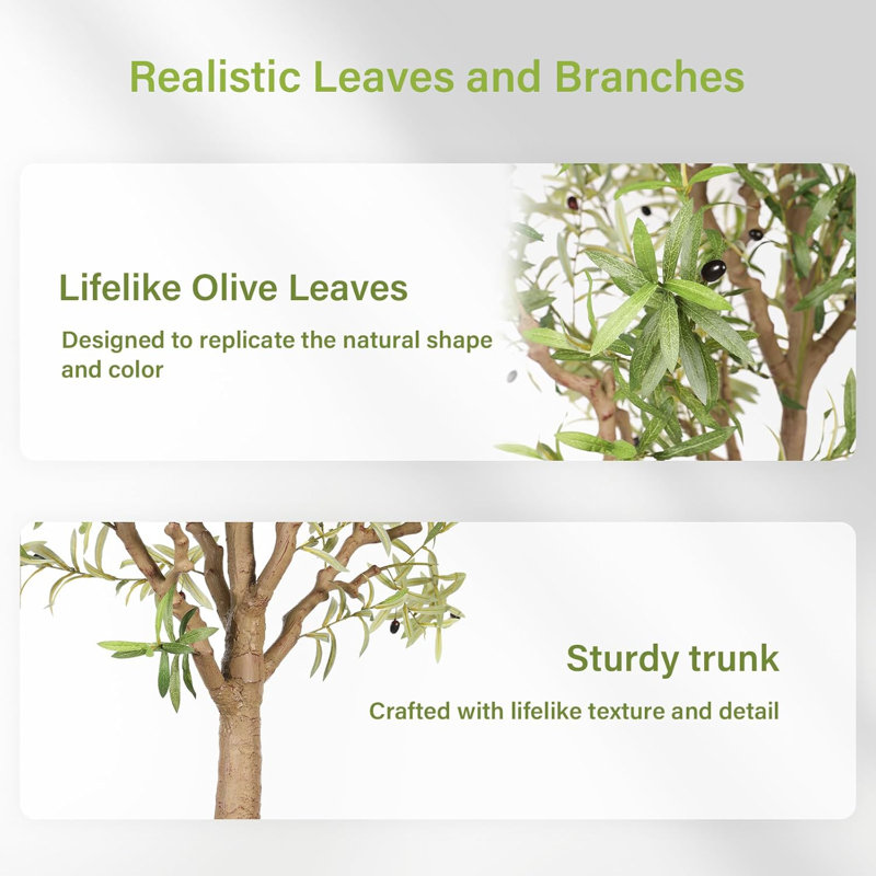 Artificial Olive Tree with Planter Natural Olive Branches
