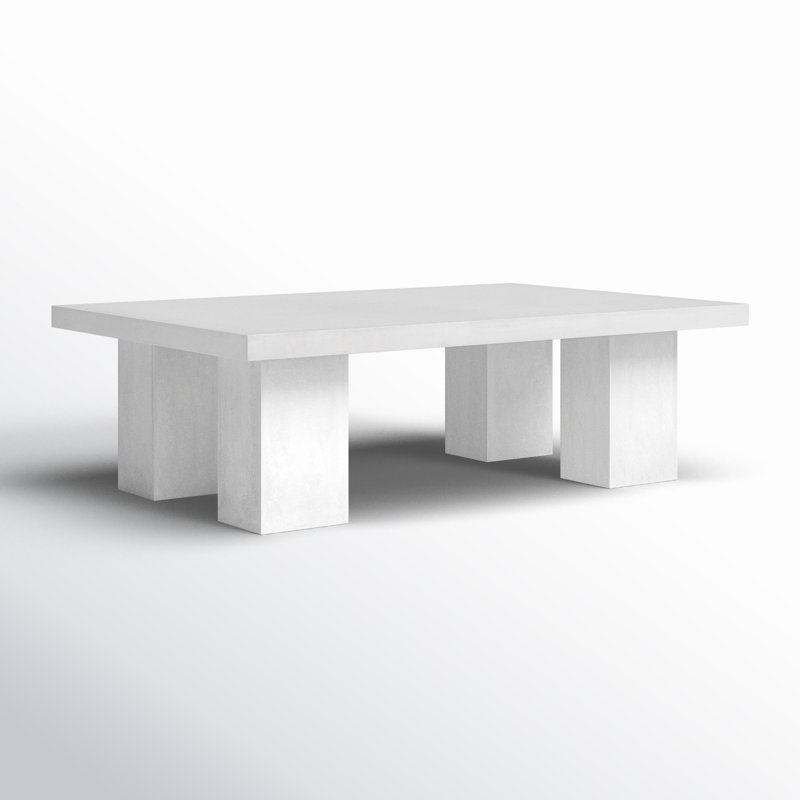 Maximus Coffee Table, Ivory, 16" H x 53" L x 35" W