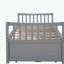 Lit de jour avec couchette et tiroirs, taille simple, gris-1608131461