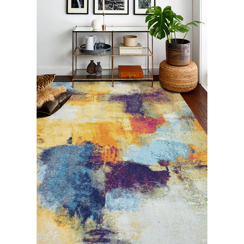 Chiron Abstract Area Rug, Rectangle 107 x 168cm