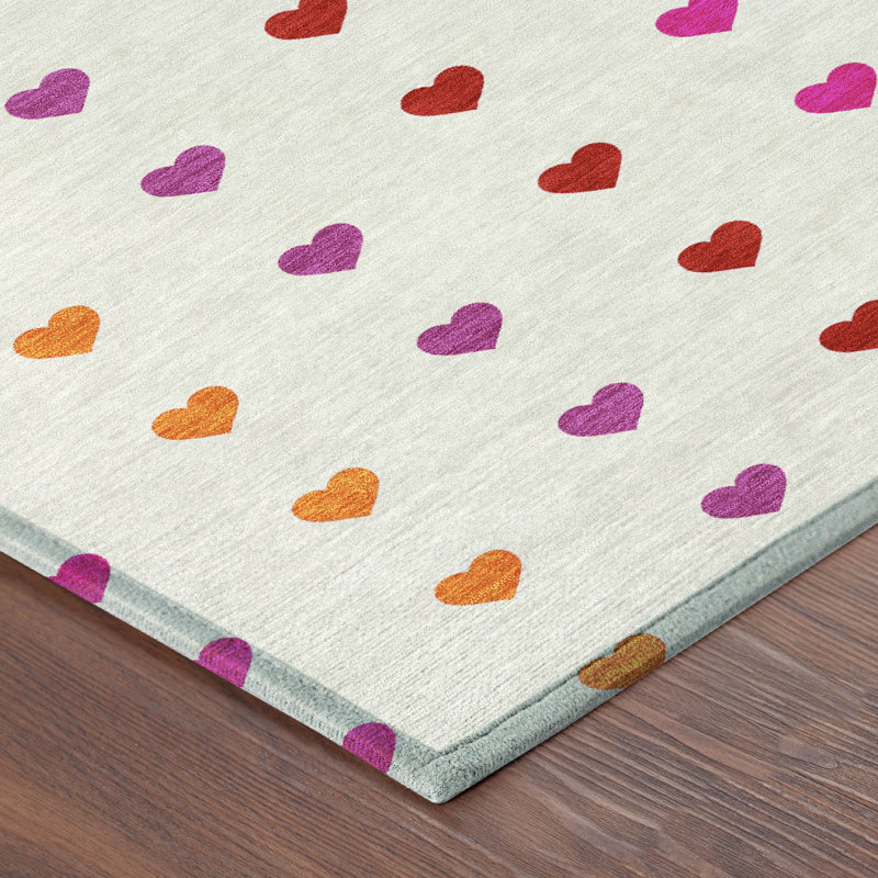 Machine Washable Indoor/Outdoor Chantille ACN2510 Kids Rug, Rectangle 8' x 10', Ivory