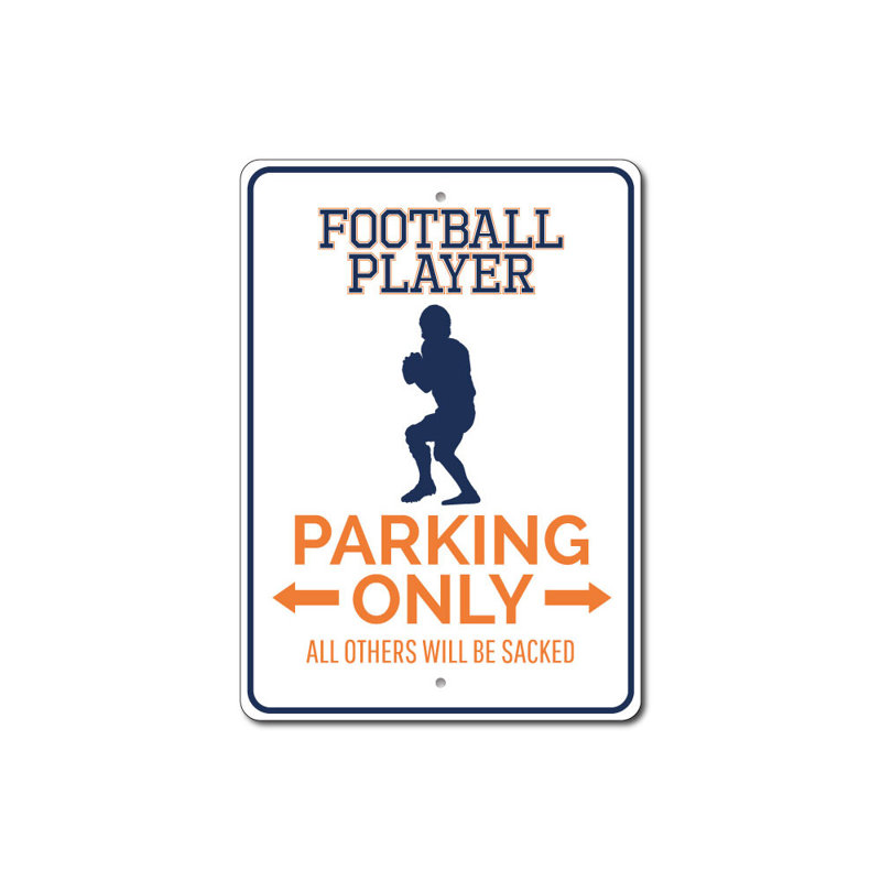 Enseigne de football en aluminium, H 10 po x l 14 po x P 0,04 po