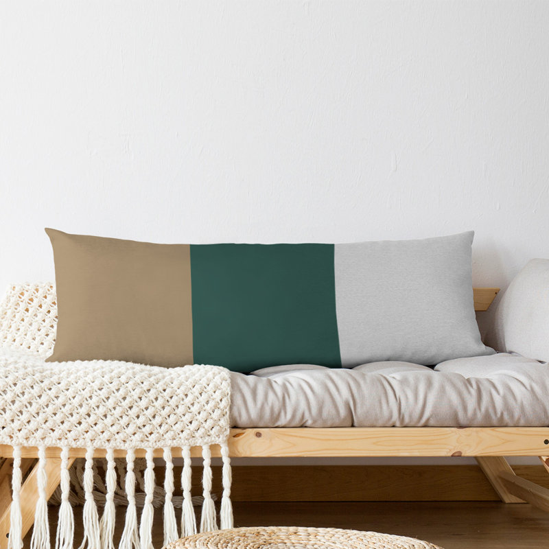 Adele Polyester Medium Pillow, Gold/Green Middle