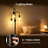 3-Light Industrial Floor Lamp With Glass Shades, 350° Adjustable Heads, 3-Way Rotary Switch, Sturdy Upright Design For Living Room, Bedroom, Office
