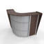 Ekow L-Shaped Synthetic Laminate Reception Desk-1044835274