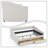 Contemporary Full Size Upholstered Daybed with Tufted Button Accents and Nailhead Trims-863875443