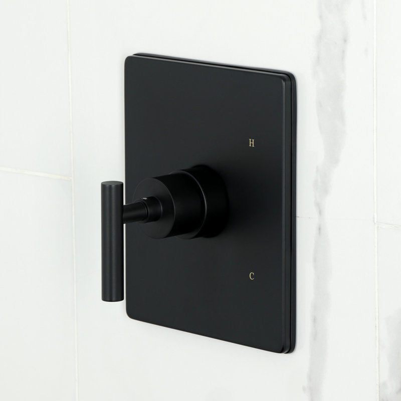 Kingston Brass Manhattan Single-Handle Pressure Balanced Tub Faucet, Matte Black