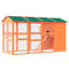 Poulailler en bois 116 po x 64,2 po x 67 po