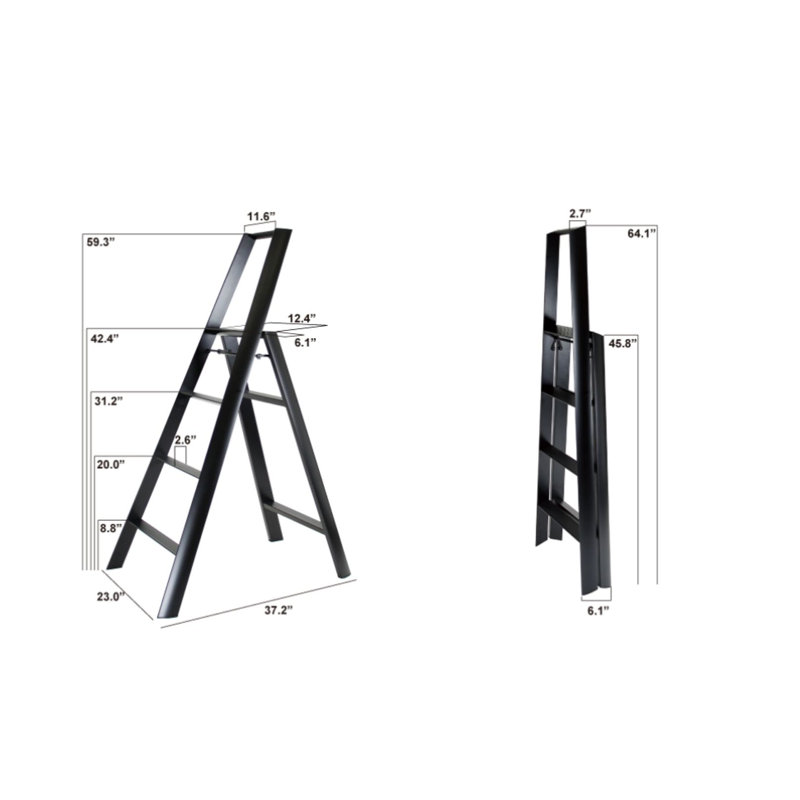 Marchepied 5,5 po à 4 marches en aluminium, Menthe poudreuse