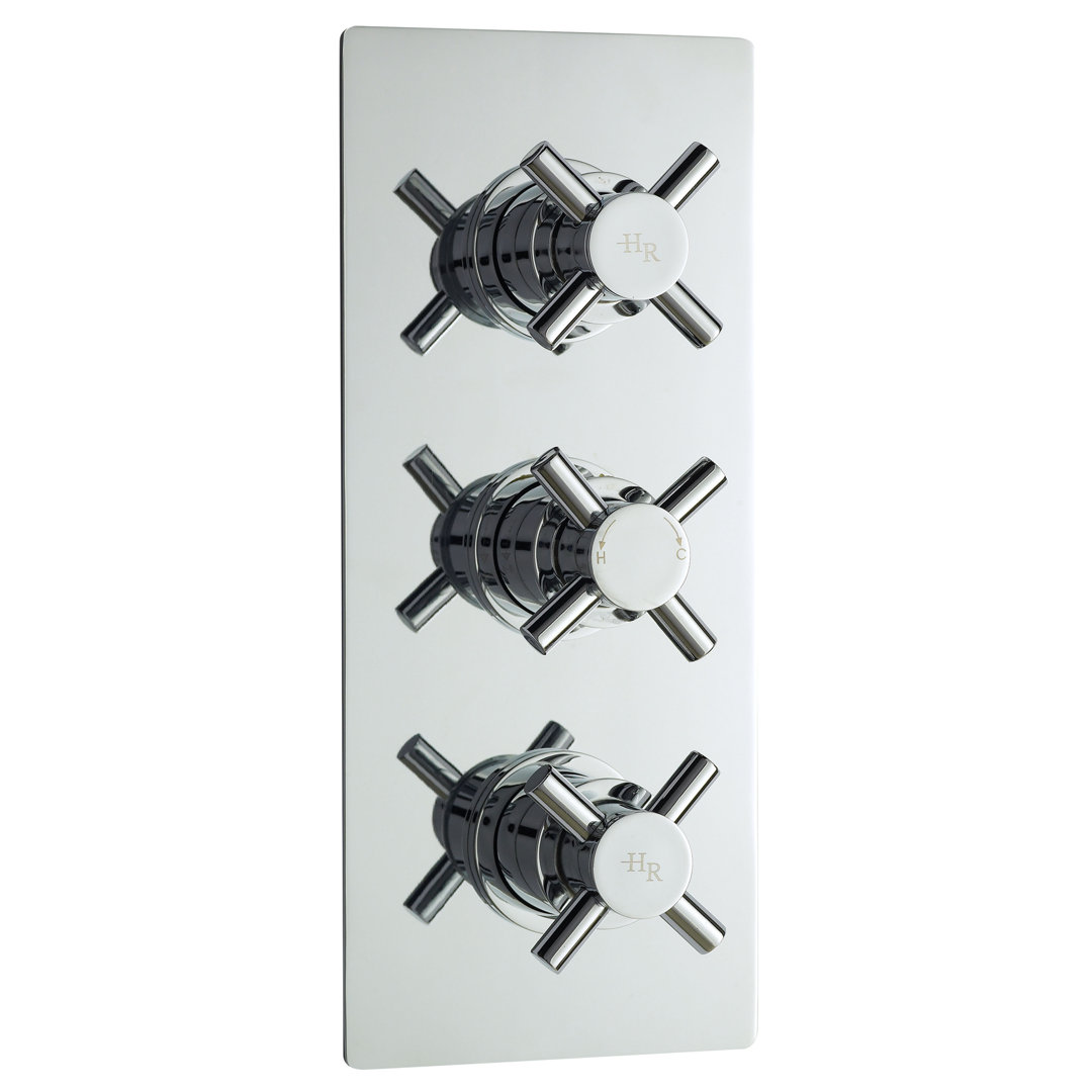 Tec Crosshead Triple Concealed Diverter Shower Valve