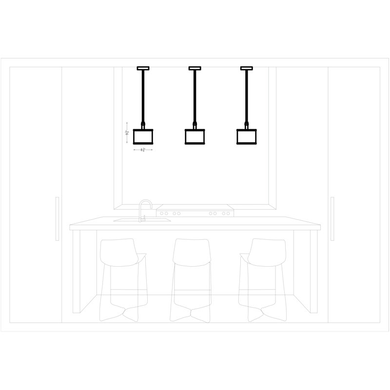 Luminaire suspendu tambour simple à 1 lumière Hausman